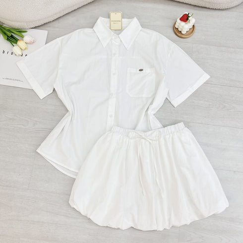 Two Piece Shirt With Skirt